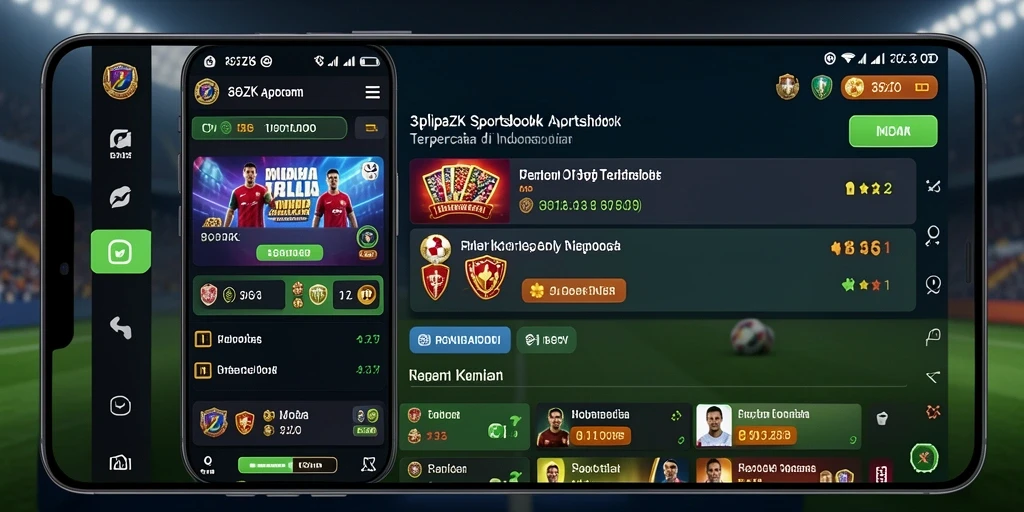 Tampilan antarmuka intuitif dari aplikasi 369ZK untuk taruhan olahraga.