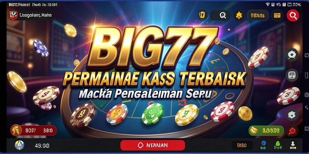 Tampilan menarik dari gameplay Kasino di BIG77.