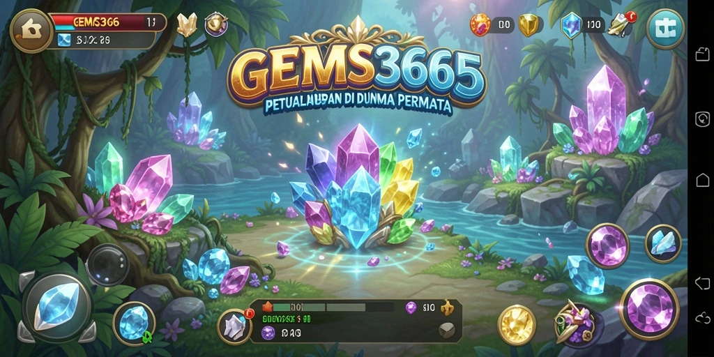 Tampilan gameplay GEMS365 yang penuh petualangan dan tantangan.
