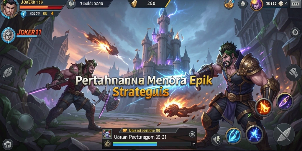 Screenshot JOKER11 yang menampilkan aksi pertahanan menara yang seru.