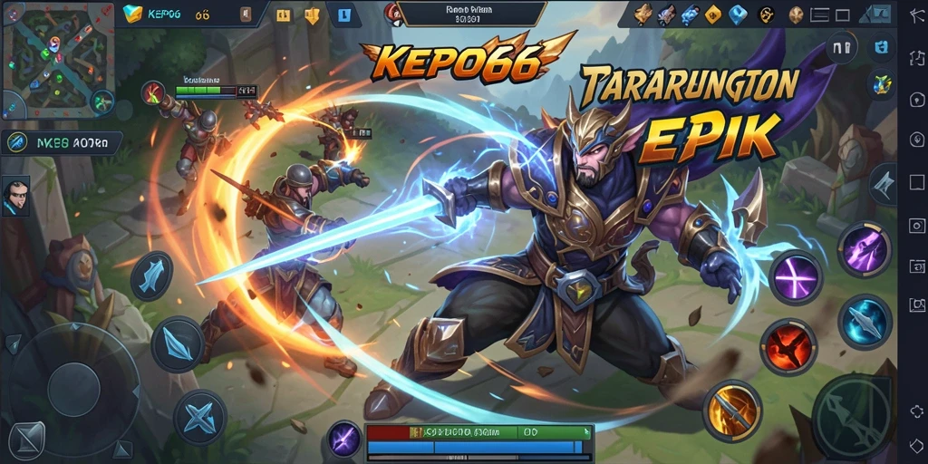 Screenshot gameplay KEPO66 yang menampilkan pertarungan seru dalam arena.