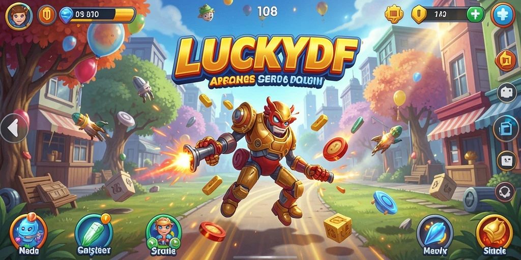 Tangkapan layar gameplay LUCKYDF yang penuh aksi dan keseruan.