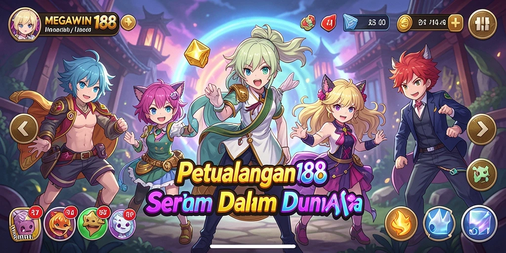 Tampilan gameplay MEGAWIN188 yang memukau dan penuh aksi anime.