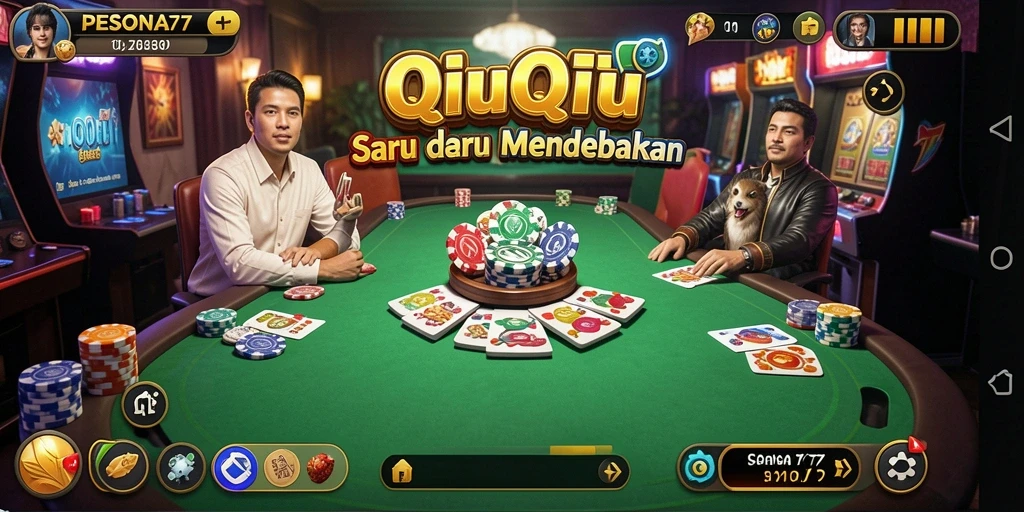 Tangkapan layar gameplay QiuQiu di PESONA77 yang seru.