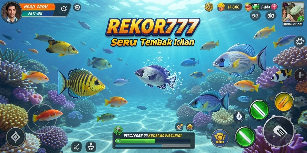 Tampilan gameplay seru di REKOR777 dengan aksi Tembak Ikan.