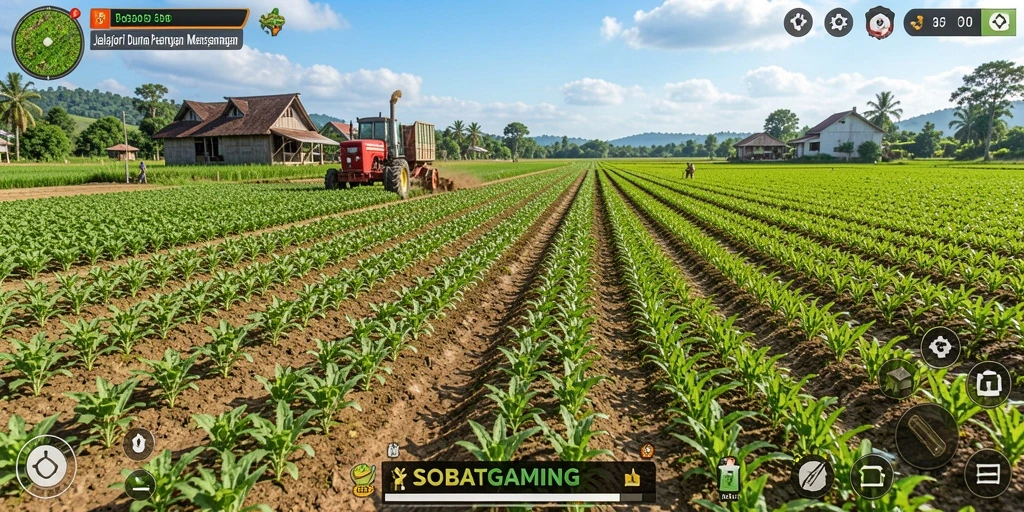 Tampilan aktif dan menyenangkan dalam game pertanian SOBATGAMING.